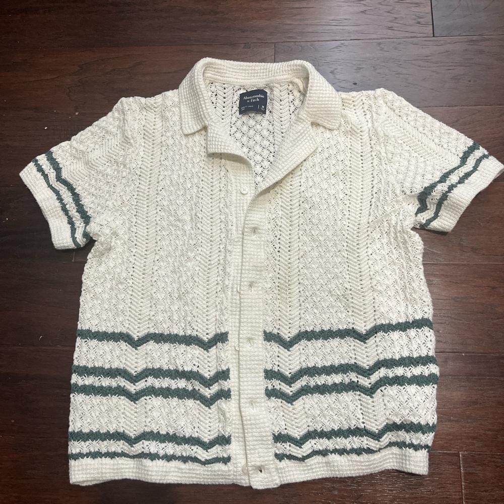 Abercrombie & Fitch Cream Knit Cardigan